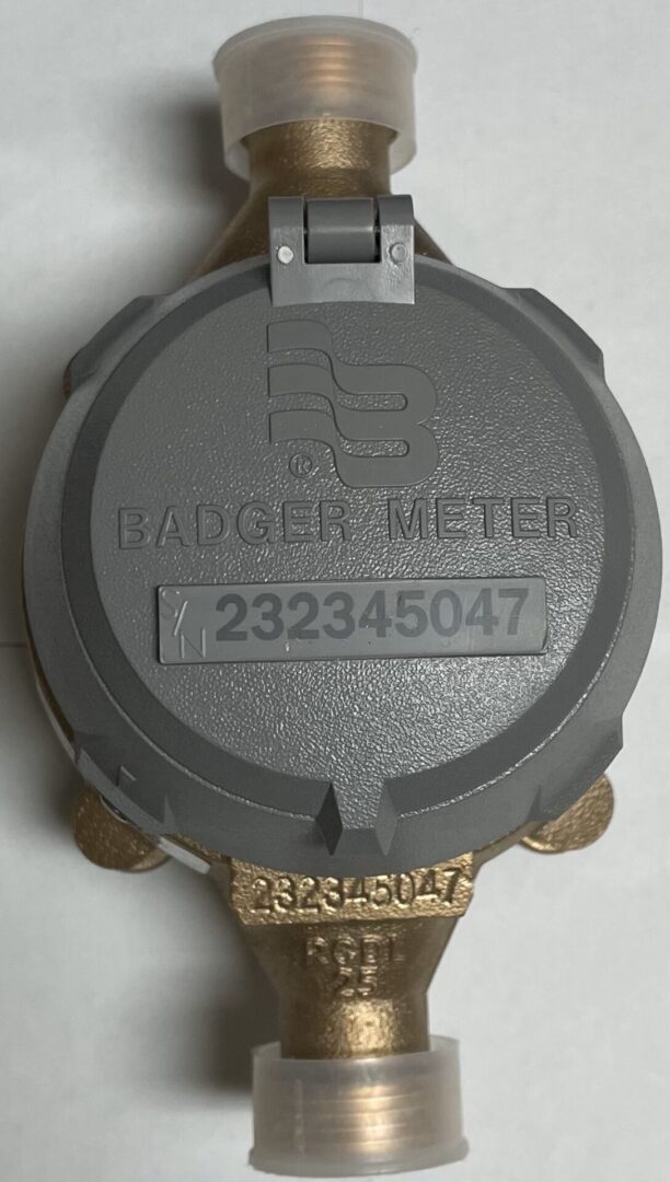 A close up of the back side of a meter